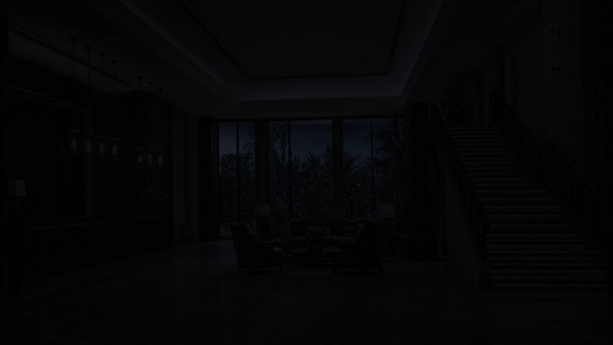 Dark Interior Design Rendering